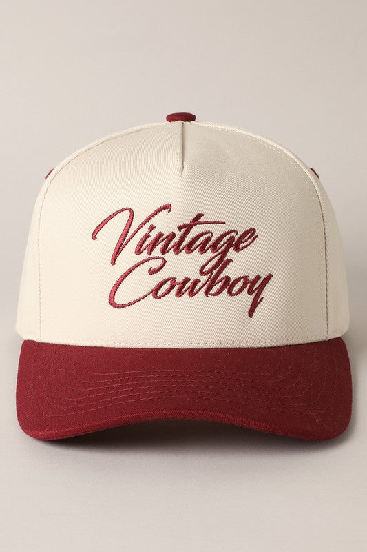 VINTAGE COWBOY HAT | BEST SELLER | (BURGUNDY)