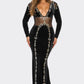VELVET MESH RHINESTONE EMBELLISHED (BANJUL)