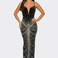 RHINESTONE EMBELLISHED CHAIN LIKE DRESS (BANJUL) BLACK