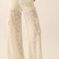ALBA LACE CARGO WIDE LEG LACE PANT