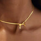 BOW CHOCKER NECKLACE | GOLD (TARNISH RESISTANT)