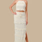 NEW LINDSAY TWO PIECE SKIRT SET (BEIGE)