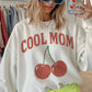 COOL MOM CHERRY SWEATSHIRT (LIGHT GREY)