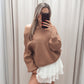 NEW ELEANORA BOATNECK SWEATER (CAMEL)