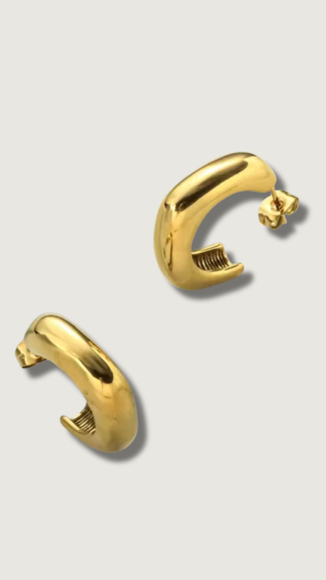 MEDIUM OBLONG HOOP EARRINGS | GOLD (TARNISH RESISTANT)