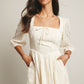 FIORA TEXTURED LACE DRESS (IVORY)