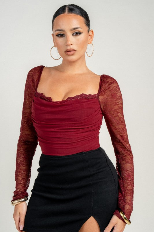ELISSA BODYSUIT (BURGUNDY)