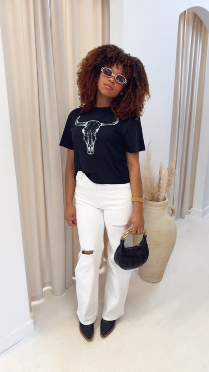 VINTAGE LONGHORN WESTERN GRAPHIC TOP