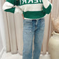 MERRY CHRISTMAS KNIT SWEATER (GREEN)