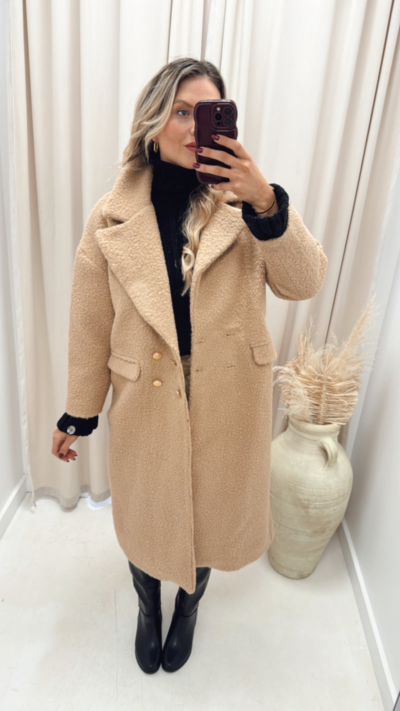 ANASTASIA TEDDY COAT (LATTE&