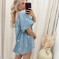 BLOSSOM DENIM ROMPER