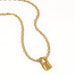 NEW LOCKY 18K NON-TARNISH LOCK CHAIN NECKLACE