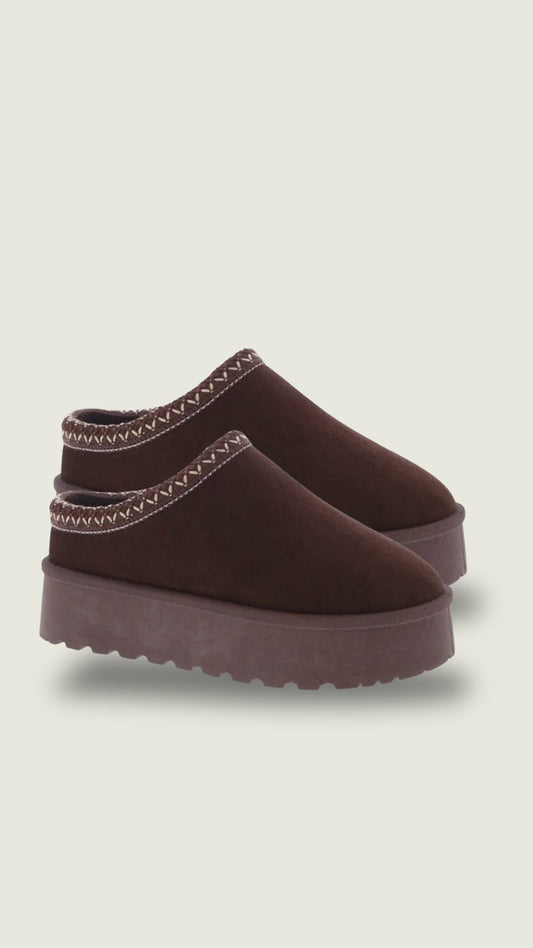 TORI PLATFORM SLIPPER (CHOCOLATE BROWN)