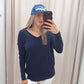 NEW LAYLA SWEATER (NAVY) | BEST SELLER
