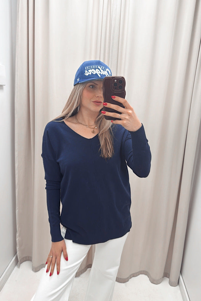 NEW LAYLA SWEATER (NAVY) | BEST SELLER