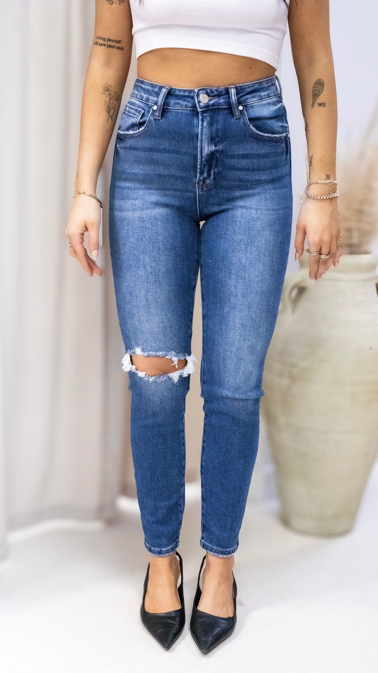 KELLY SKINNY JEAN MID WASH | RISEN