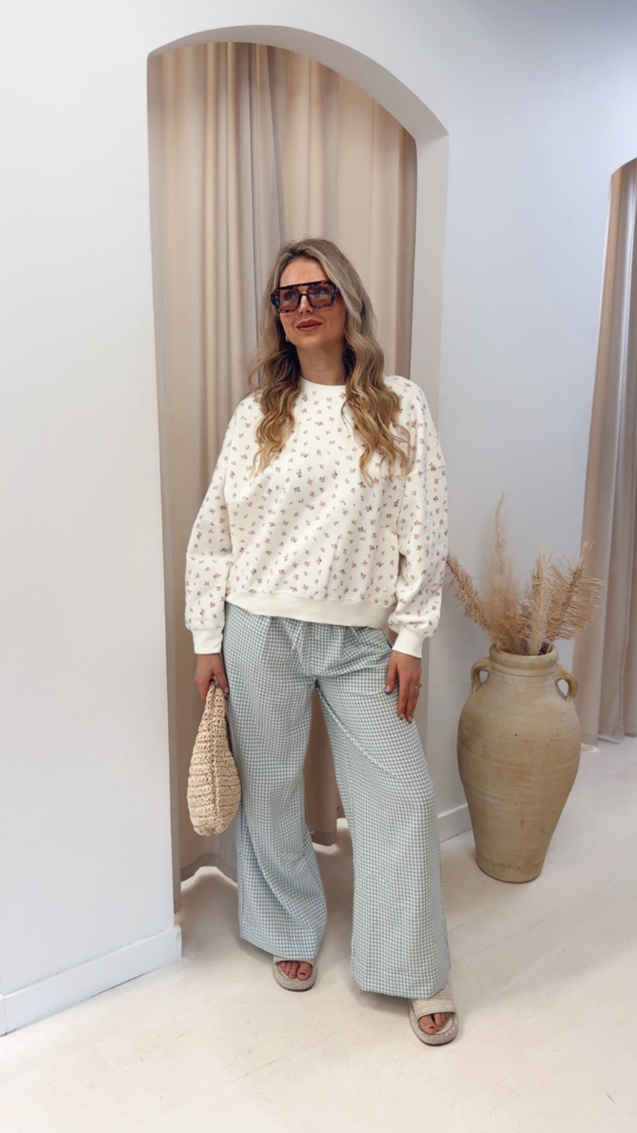 DITSY FLORAL SWEATSHIRT | PINK / IVORY