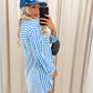 POPPY STRIPED SHIRT DRESS (BLUE)