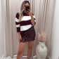 CHARLIE STRIPED SWEATER (BURGUNDY)