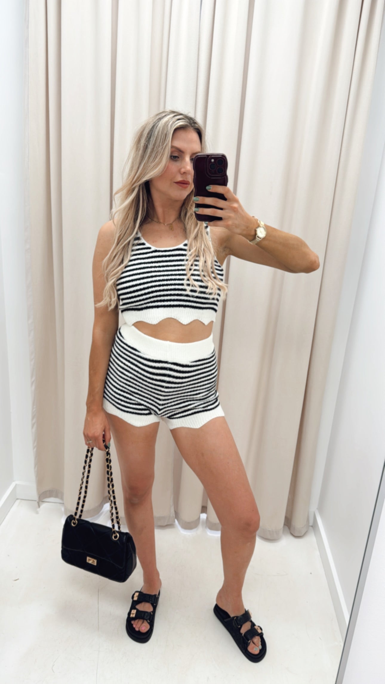 LISA TWO PIECE SHORT SET (STRIPE)