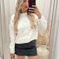 LELLY CABLE KNIT SWEATER (CREAM) | ONLY