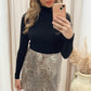 JESSY SEQUIN MINI LEOPARD SKIRT (ONLY)