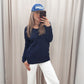 NEW LAYLA SWEATER (NAVY) | BEST SELLER