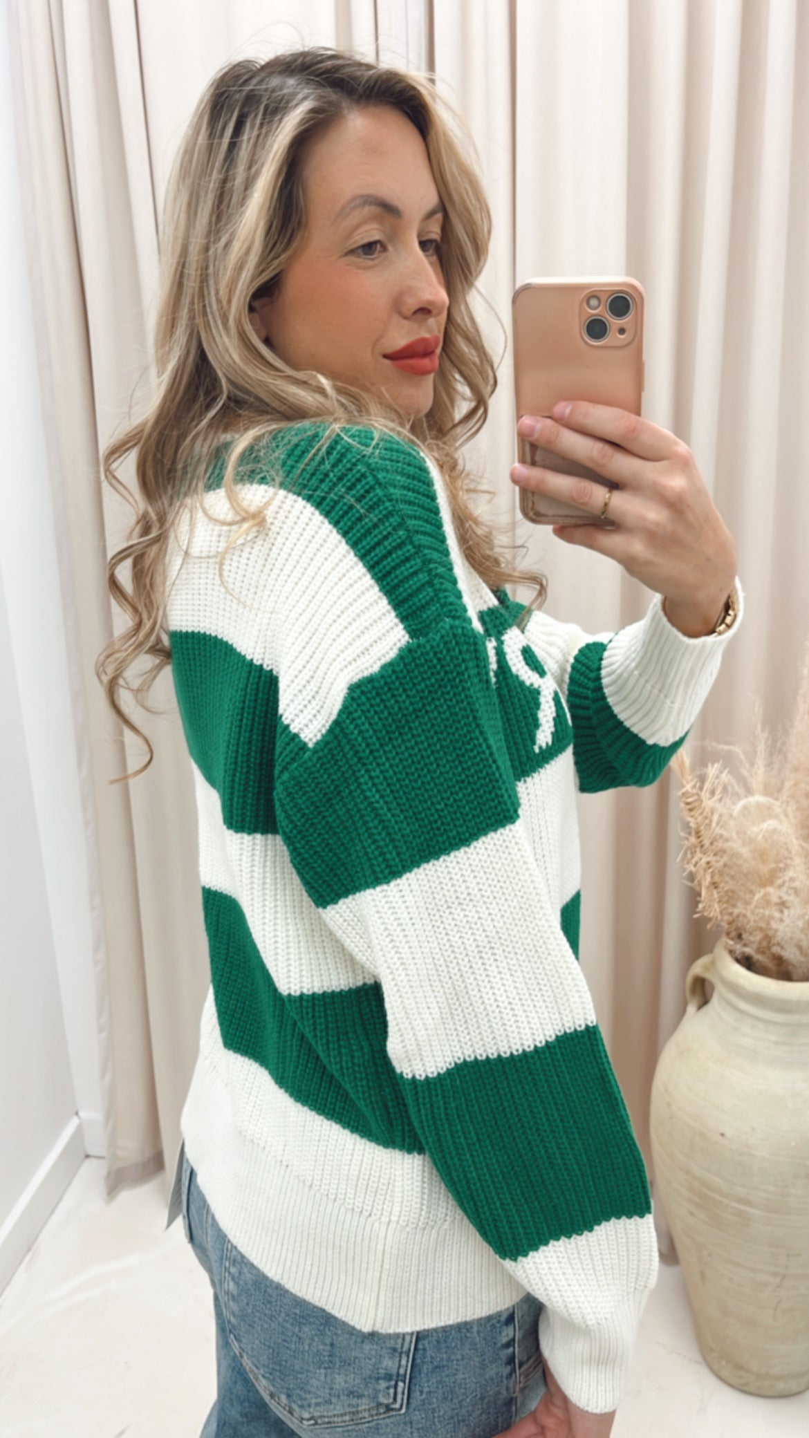 MERRY CHRISTMAS KNIT SWEATER (GREEN)