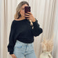ARLA RIBBED SWEATER (BLACK)