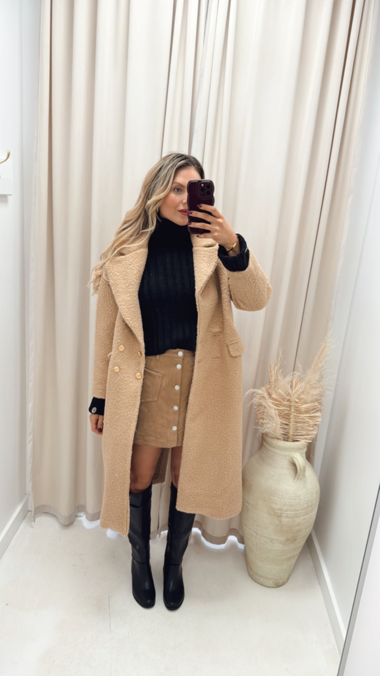 ANASTASIA TEDDY COAT (LATTE&