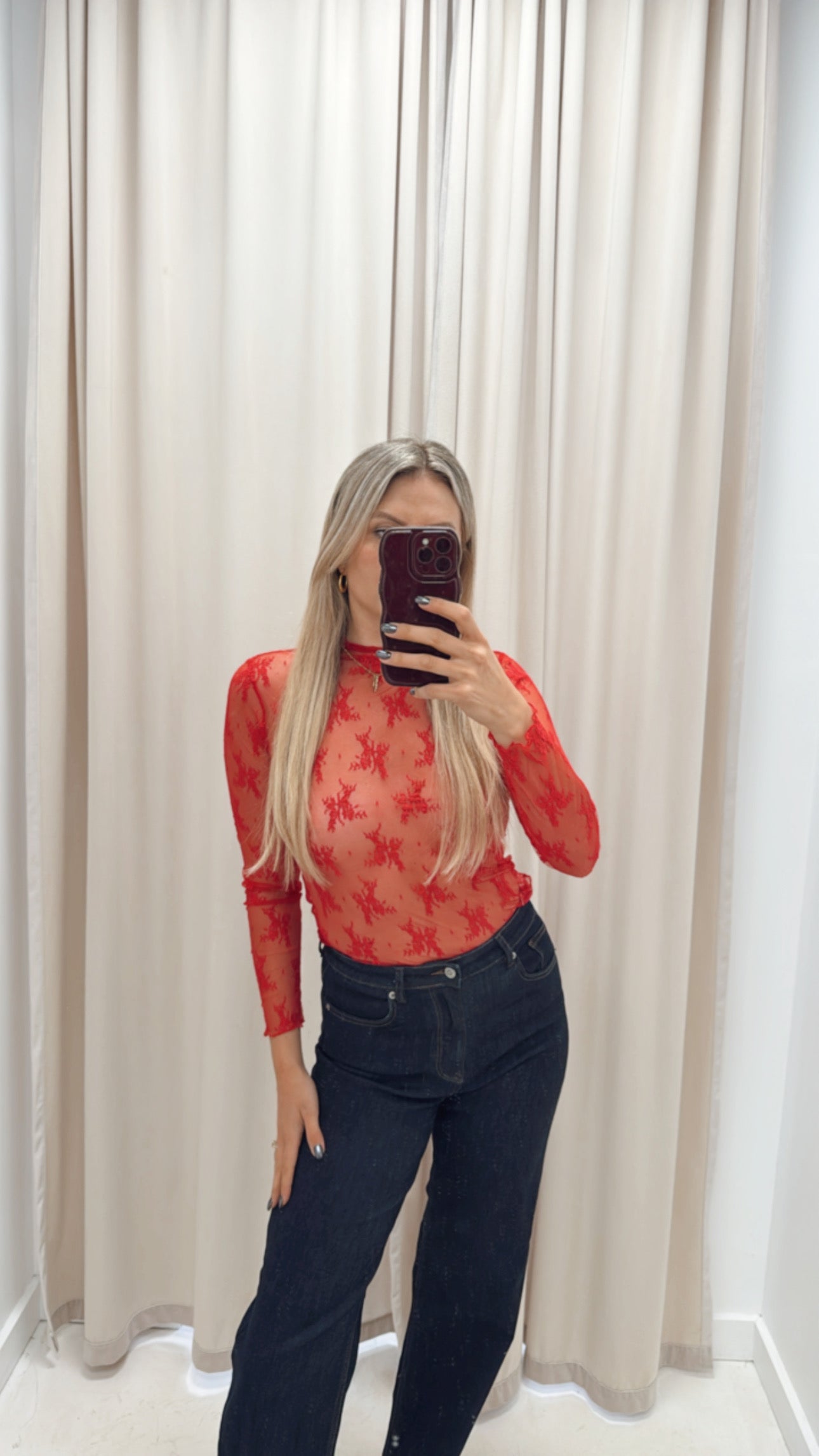 NEW TAMARA LACE TOP | BEST SELLER | (RED)