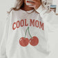 COOL MOM CHERRY SWEATSHIRT (LIGHT GREY)