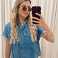 APRIL DENIM TOP