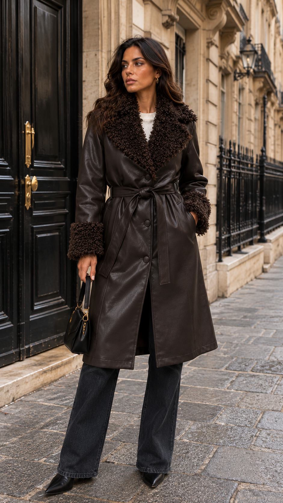 MARLEE FAUX LEATHER FUR JACKET OTW