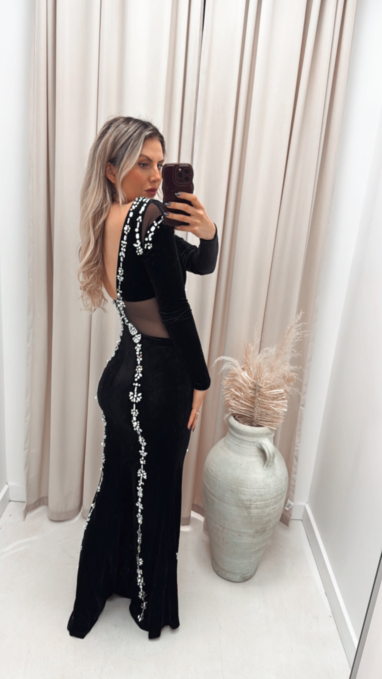 VELVET MESH RHINESTONE EMBELLISHED (BANJUL)