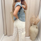 ALBA LACE CARGO WIDE LEG LACE PANT