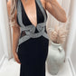 VELVET HALTER GOWN