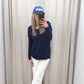 NEW LAYLA SWEATER (NAVY) | BEST SELLER