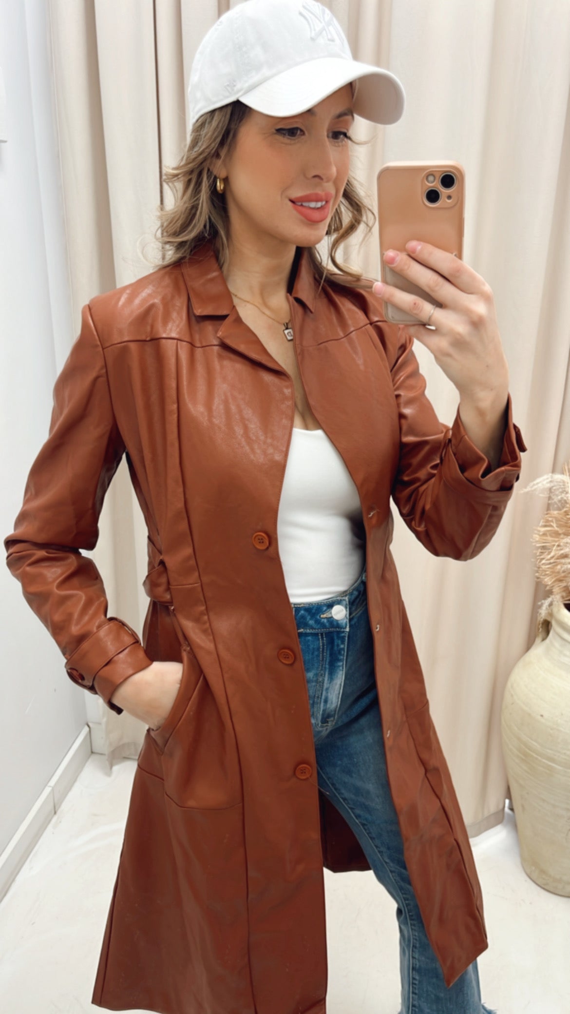 NEW NATALIA TRENCH COAT (COGNAC)