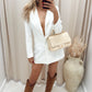 MONICA FRINGE BLAZER (WHITE)