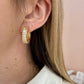SOPHIA BAGUETTE HOOP EARRINGS (GOLD)
