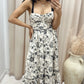 NEW DELLA FLORAL MIDI (BLACK\IVORY)