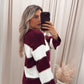 CHARLIE STRIPED SWEATER (BURGUNDY)