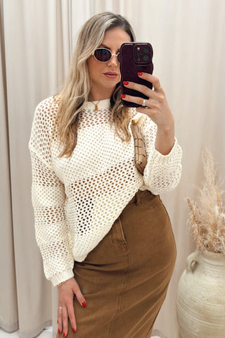 NEW ALLEGRA CROCHET TOP (IVORY)