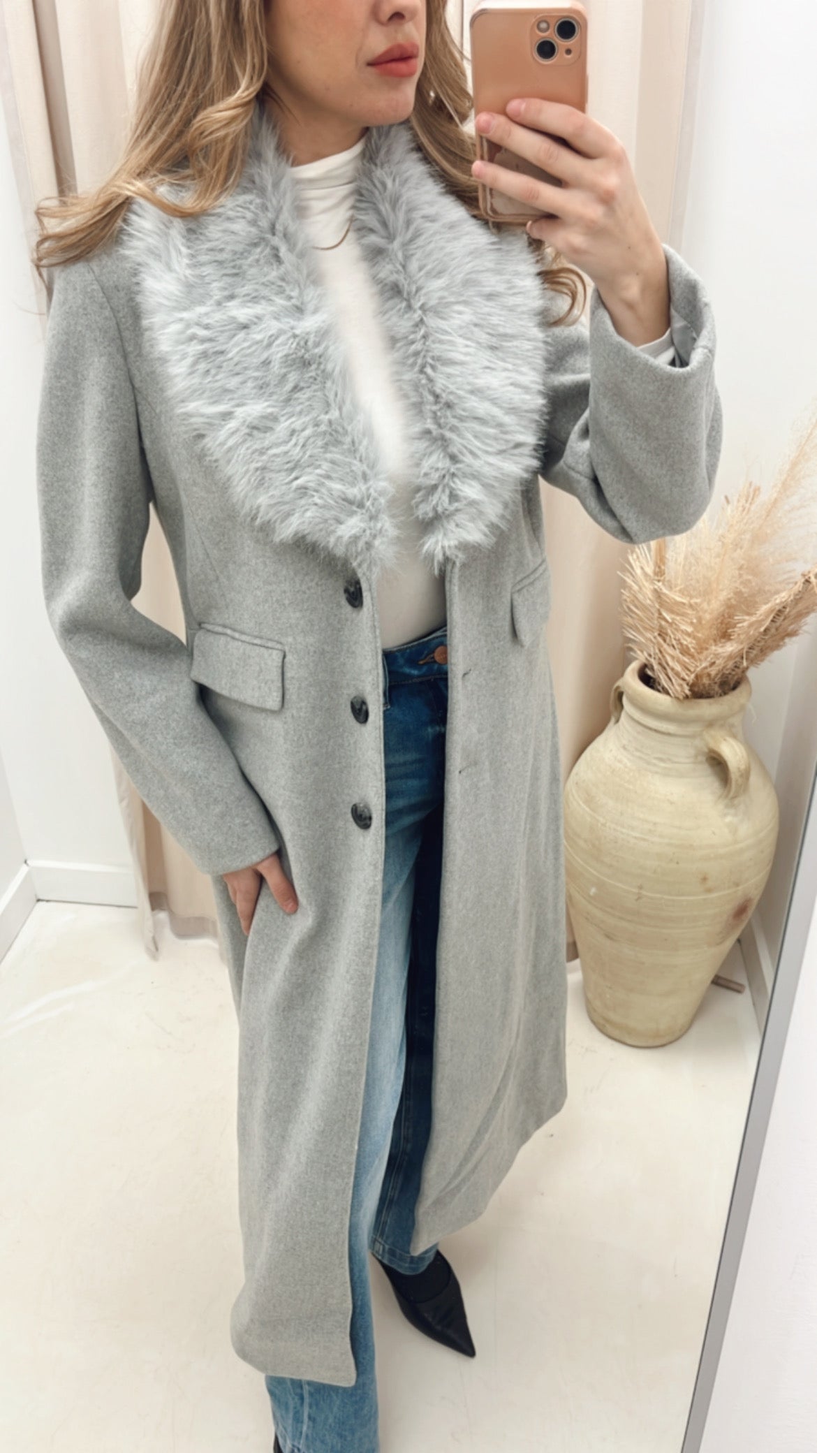 FAUX FUR DRESS COAT | ONLY