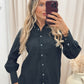 NAOMIE BUTTON UP BLOUSE (BLACK)