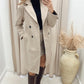 ANGELINA  DOUBLE BREASTED WRAP COAT  (OATMEAL)