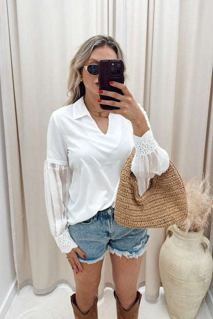 NEW BRANDY BLOUSE (WHITE)