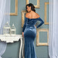 PRE-ORDER | ELISA VELVET GOWN | BLUE