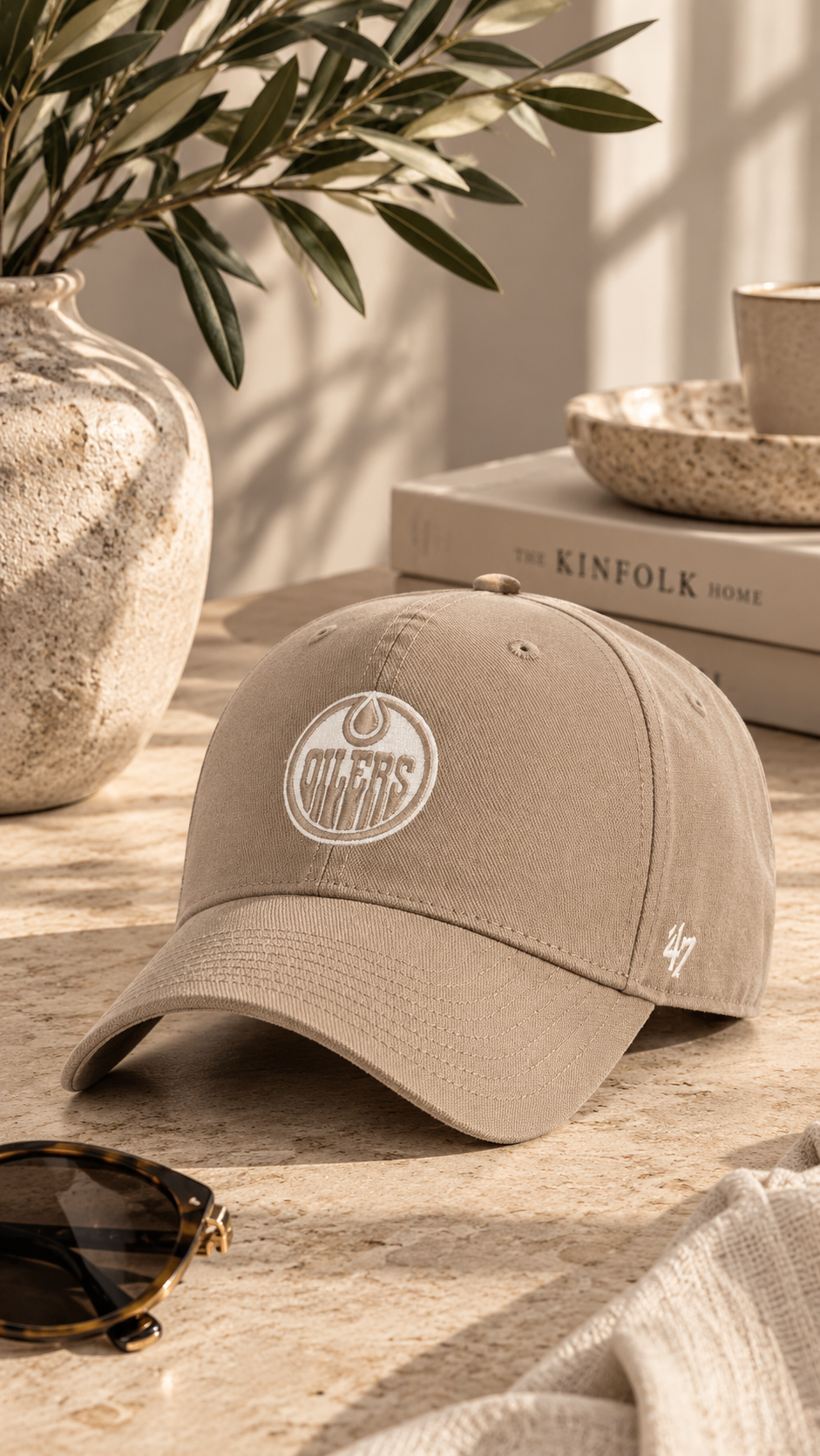 OILERS FOUNDATION BASEBALL HAT (TANNED) | 47